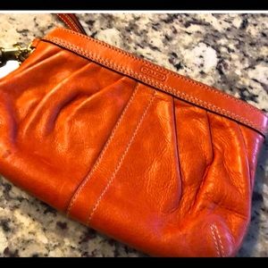 Leather Coach Clutch